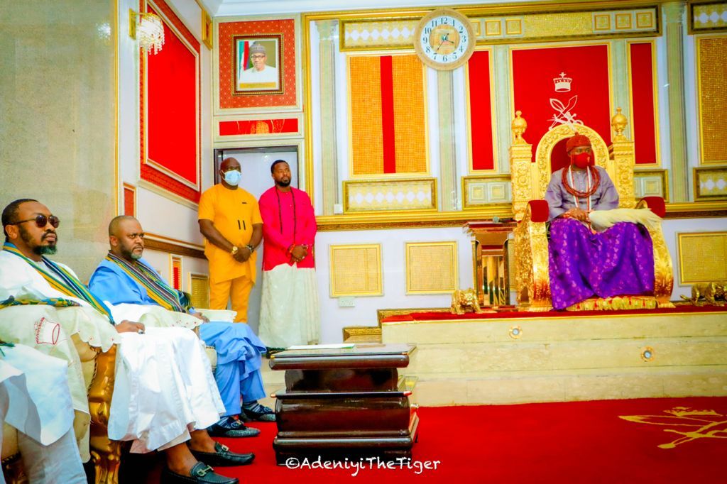 GOV BELLO VISITS 21ST OLU OF WARRI, HRM, OGIAME ATUWATSE III