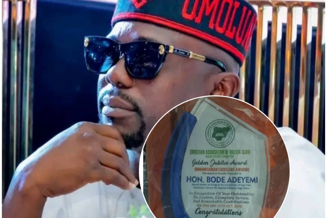 KOGI CAN HONOURS GOVERNOR ODODO’S AIDE, OMOLUABI BODE ADEYEMI, WITH HUMANITARIAN SERVICE AWARD